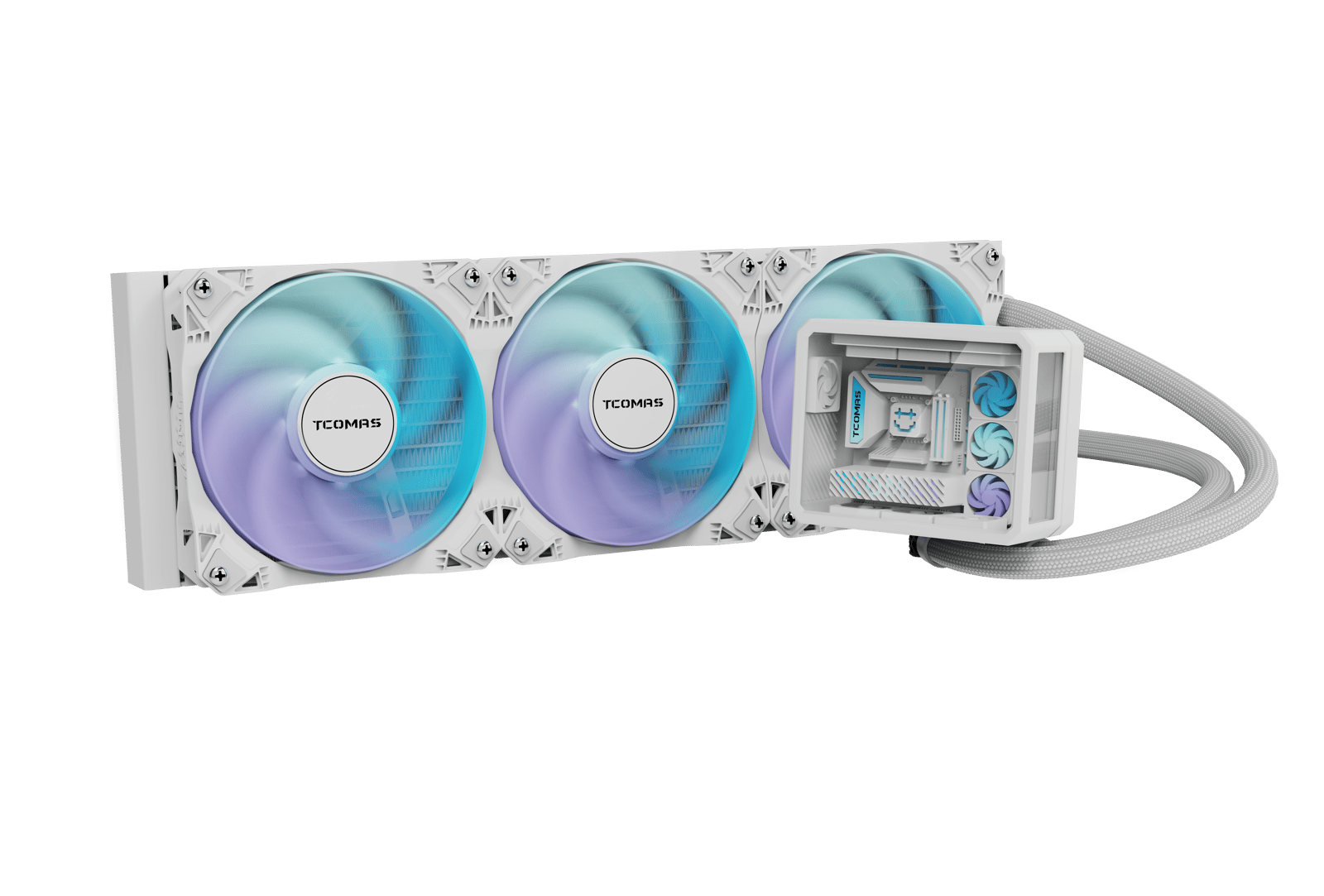 【未使用】[CPU 簡易水冷 クーラー]TCOMAS LA300 SE 360 TCOMAS LA300 360 CPU Liquid Cooler - White | Faroll 法奧