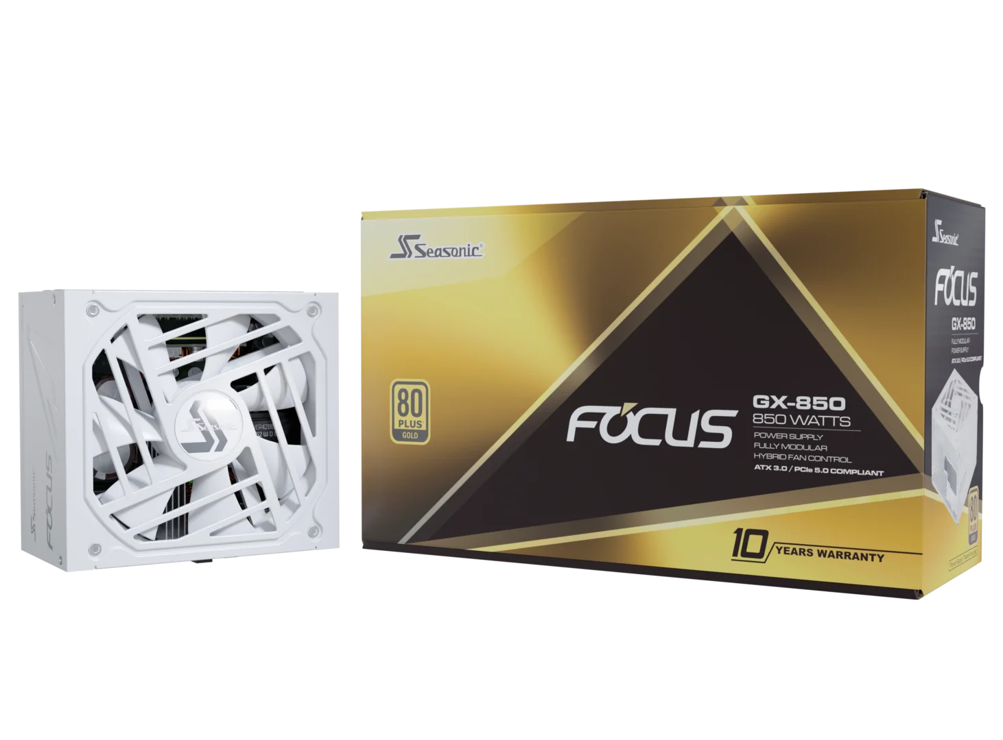 Seasonic FOCUS GX White ATX 3 (2024) 850W 80 Plus Gold - White (10